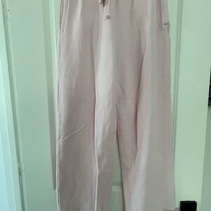 SKIMS Pink Wide Leg Pants with Elastic Waistband